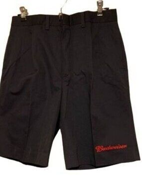 Vintage Riverside Size 29 Budweiser Blue Pleated Uniform Shorts *New-2nds*